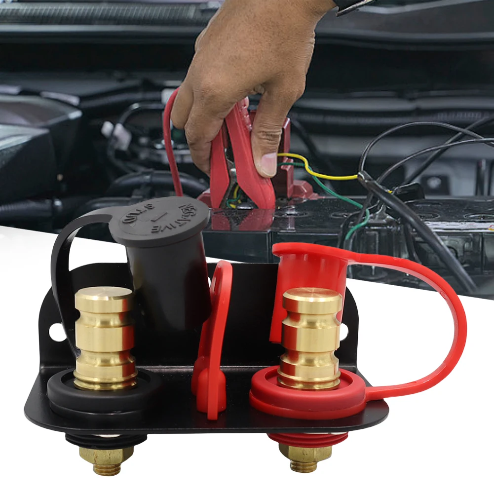 Remote Battery Jumper Post Terminal 250A Remote Charging Tool Relocation Kit Remote Battery Terminals for UTV ATV Car Trucks
