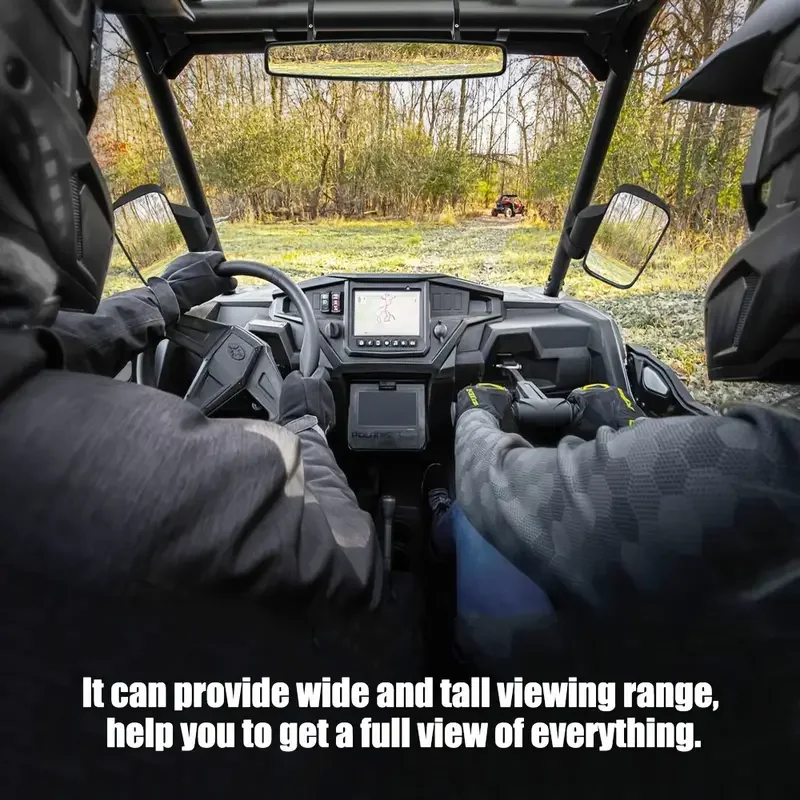 UTV Offroad Side Rear and Center View Mirrors With 1.75" To 2" Roll Bar For Polaris RZR Pioneer Yamaha Can-Am