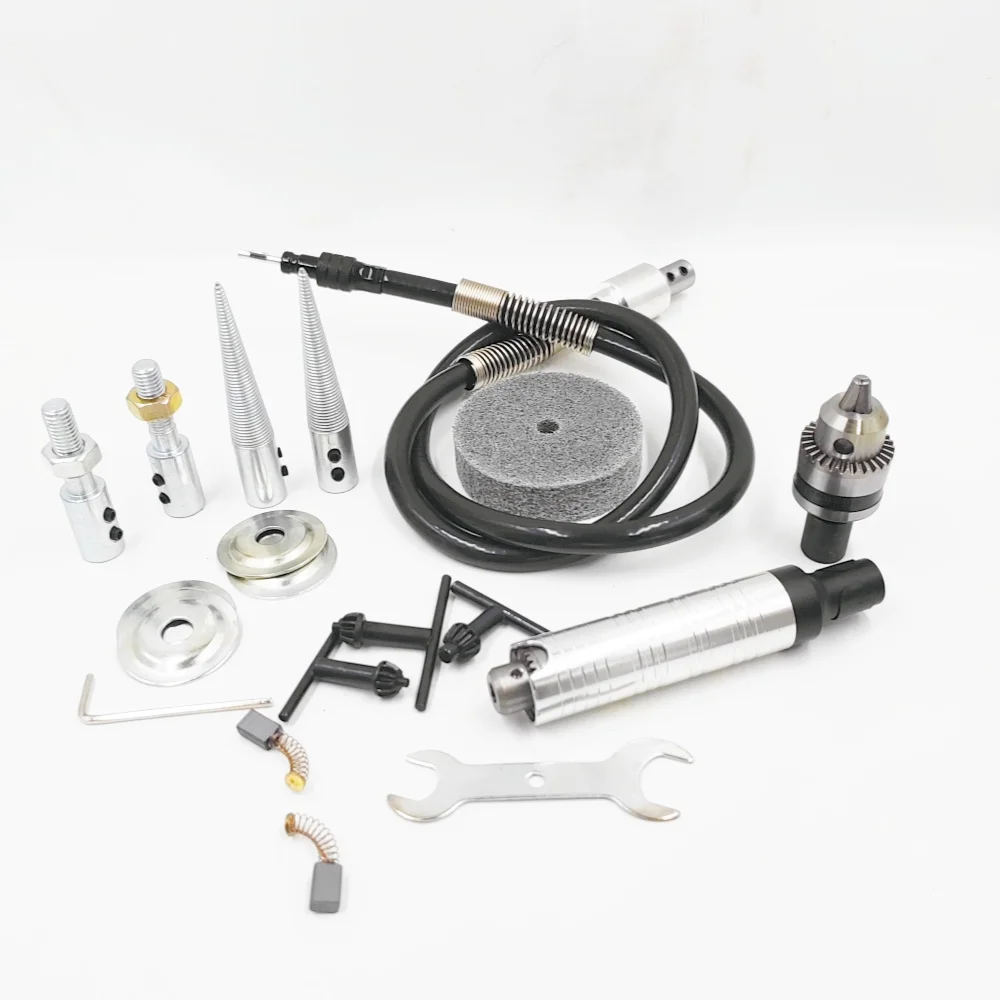 220V 800W High-Power Bench Grinder Electric Eoodworking Jade Carving Polishing machine Grinder 0.3-4mm Flexible Shaft Handle 4