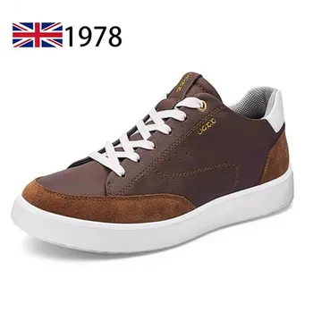 Scarpe Casual da uomo in vera pelle scarpe da ginnastica nere da uomo primavera autunno scarpe moda uomo nuove scarpe da passeggio per il tempo libero all'aperto 1