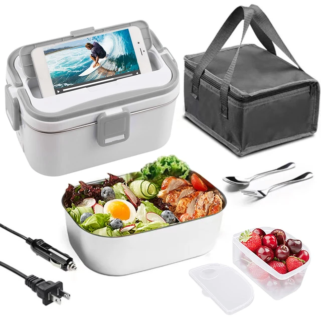 Electric Lunch Box Stainless Steel School Student Picnic 220V 110V 24V 12V  Heating Food Warmer Heated Container Car EU US Plug - AliExpress