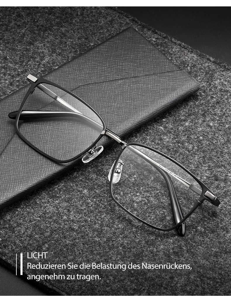 Reines Titan Brille Rahmen für Männer und Frauen Brillen Rezept Brillen Neue Eingetroffen Optischen Brillen Vakuum IP Plating – Detail 11