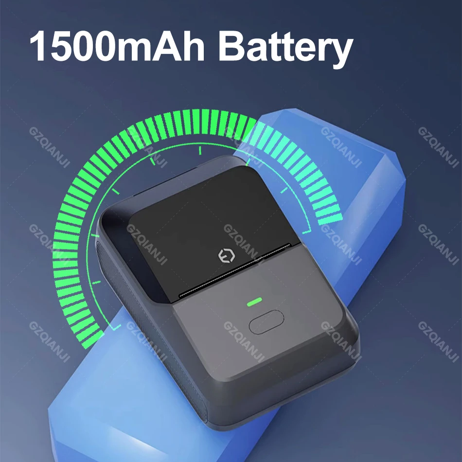 Thermal Label Printer Portable Handheld Labels Maker Bluetooth Barcode QR Code Sticker Paper Rolls Labeller Pure White Tag