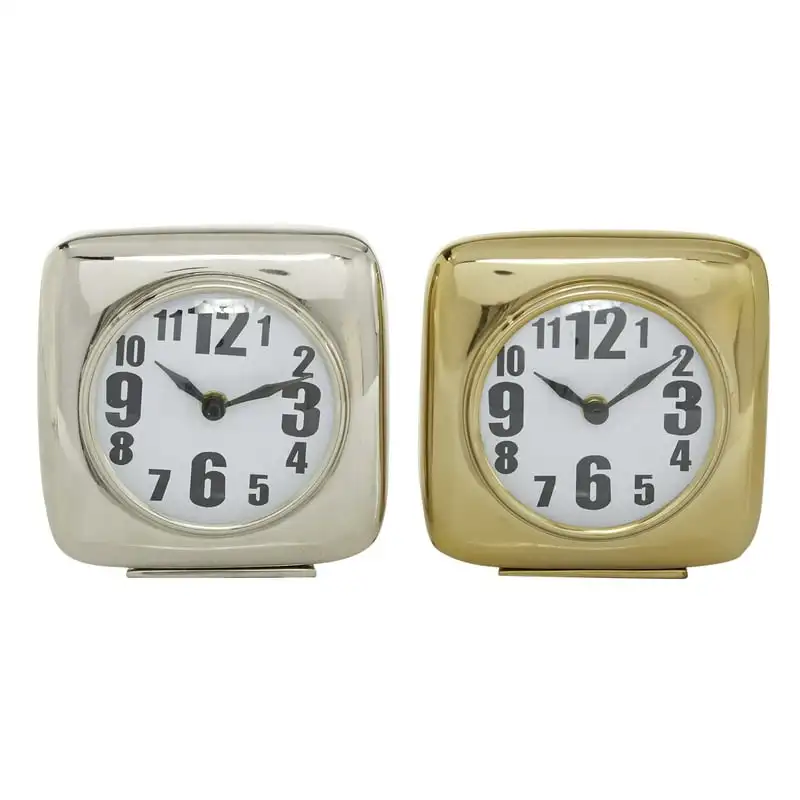 

Multi Colored Aluminum Clock, Set of 2