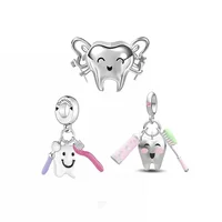 FC Jewelry Fit Original Pan Charm Bracelet 925 Silver Teeth Fairy Bead For Making Medical Tooth Dentist Berloque 2024 New 1