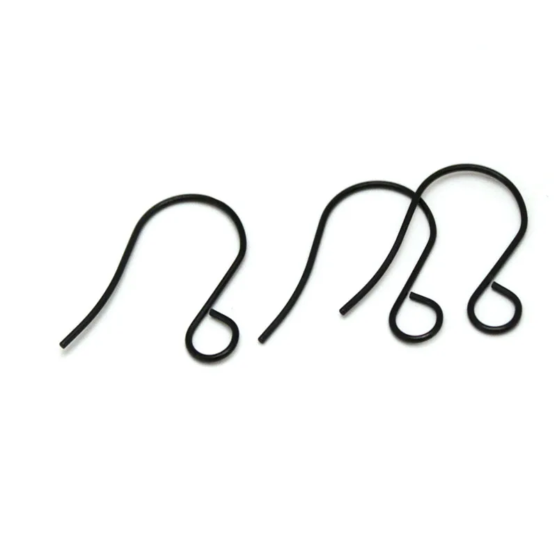 스테인레스 스틸 블랙 도금 저자 극성 DIY 귀걸이 결과 귀걸이 걸쇠 후크 보석 만들기 용품, 50 개