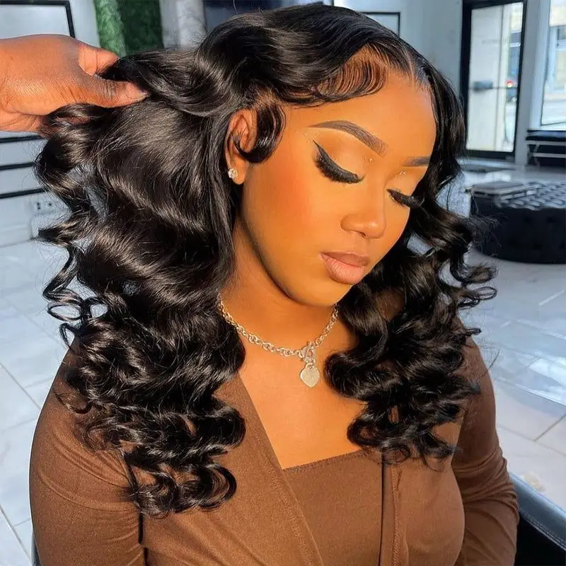 Maxine 5x5 Lace Closure With Bundles Loose Wave Human Hair Bundles With Closure Loose Deep Curly Hair 4x4