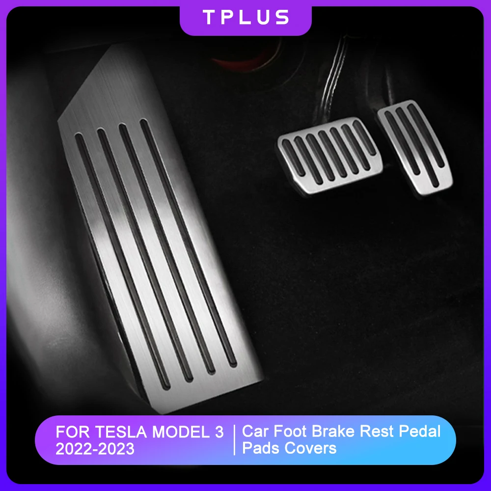

For Model3 2023 Car Foot Pedal Pads Covers For Tesla Model 3 Y 2022 Aluminum Alloy Accelerator Brake Rest Pedal Accessories