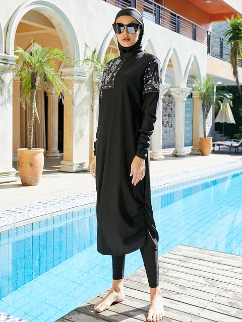 Burkini Muslim Swimwear 2022 Burkini Femme With Hijab Long Musulmane Modest  Muslim Clothing Muslim Swimming Suit For Women - AliExpress