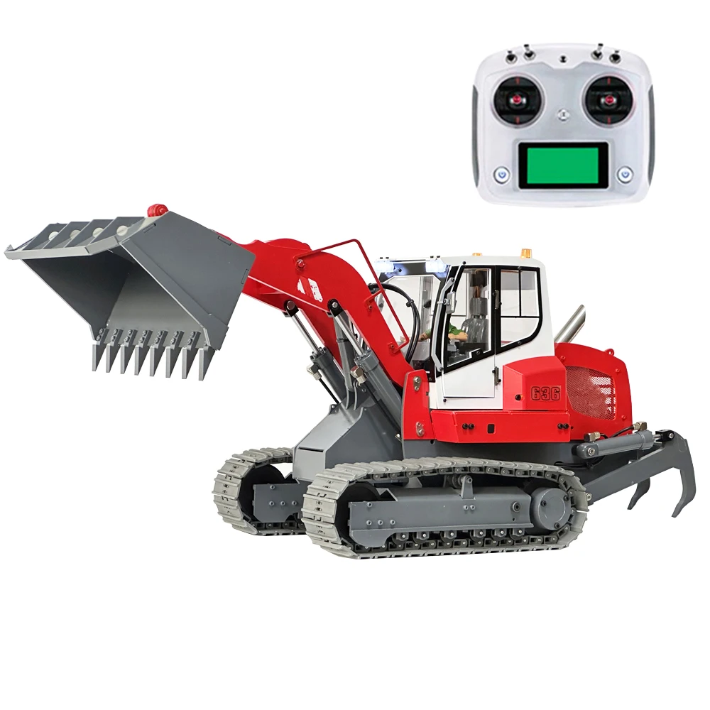 

JZ636 1/12 Metal RC Hydraulic Crawler Loader Model RTR Painted Version with Sound and Light Forklift Model Toy