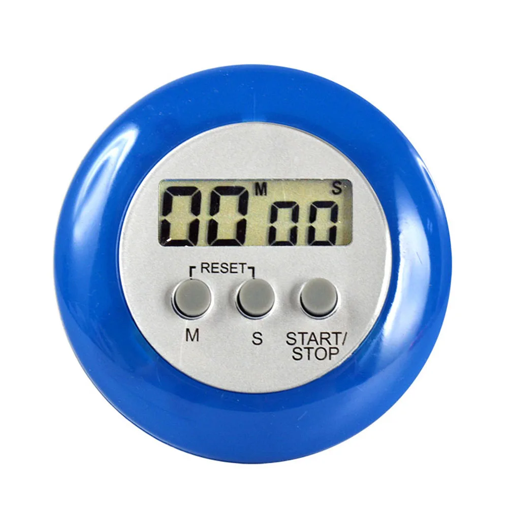 

Round Cool Clock Timer Digital Countdown LCD 99 Minutes Sport Kitchen Timing Accessories