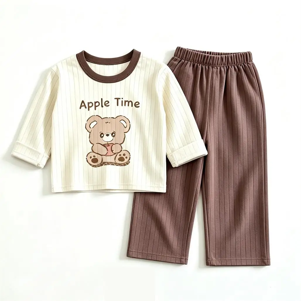 Set Pigiama Casual 2 Pezzi per Neonati, Graziosi Pullover + Pantaloni, Nuovi Completi Stampati per Bambini - immagine 2