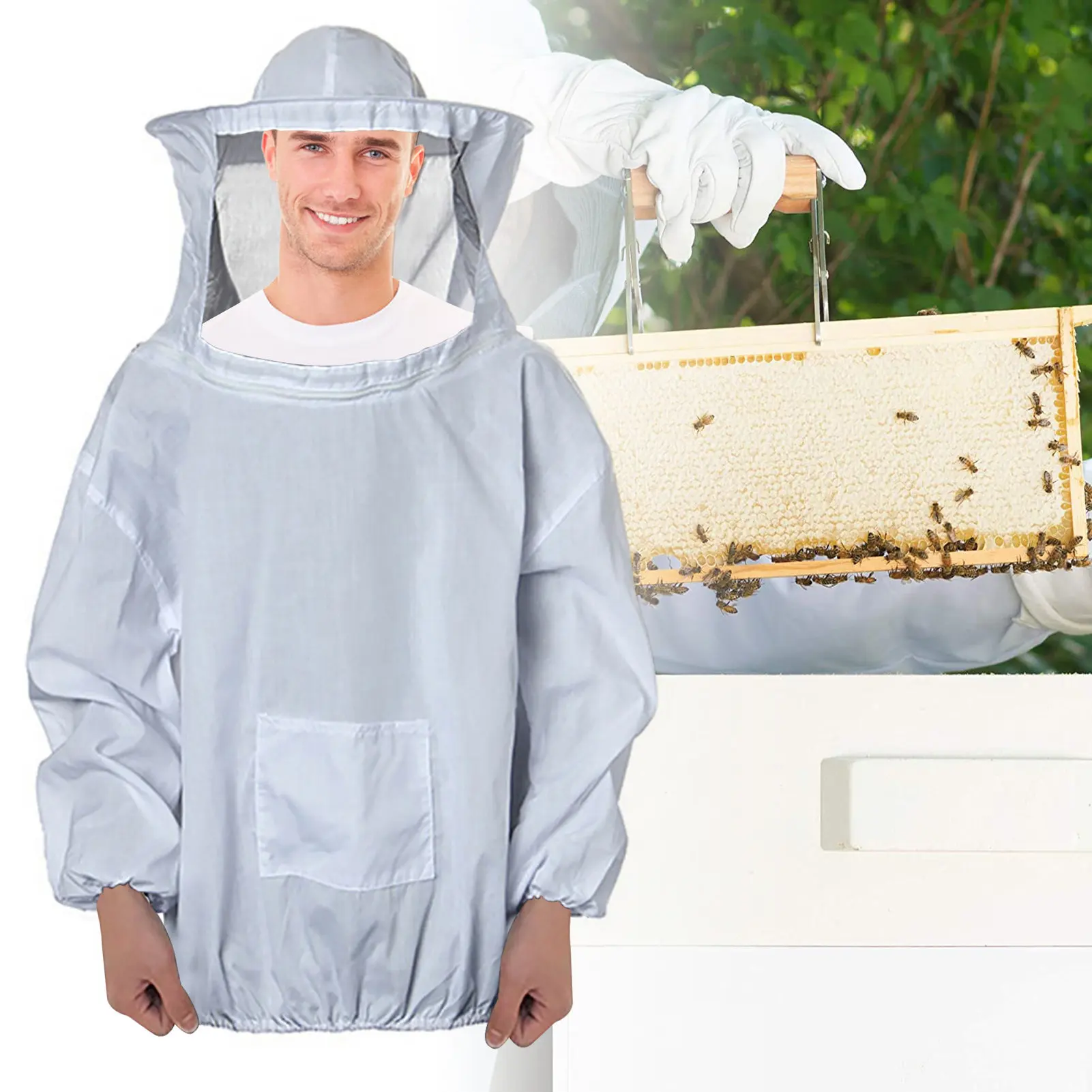 Professional Beekeeping Suit Beekeeping Suit JacketBeekeeping Jacket For Professional Beekeepers Smock With