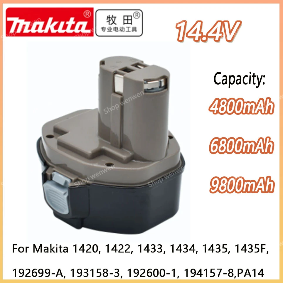 

Makita 14.4V 4800mAh 9800mAh NI-CD Power Tool Battery Battery for Makita PA14 1422,1420 192600-1 6281D 6280D Tool battery