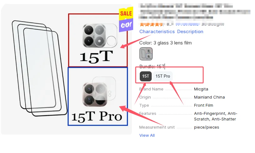 3+3/Für Xiaomi 15T Bildschirmglas 15T Pro Gehärtetes Schutzglas 9H Kratzfester Frontfilm + Weicher Faser-Kameralinsenfilm – Detail 1