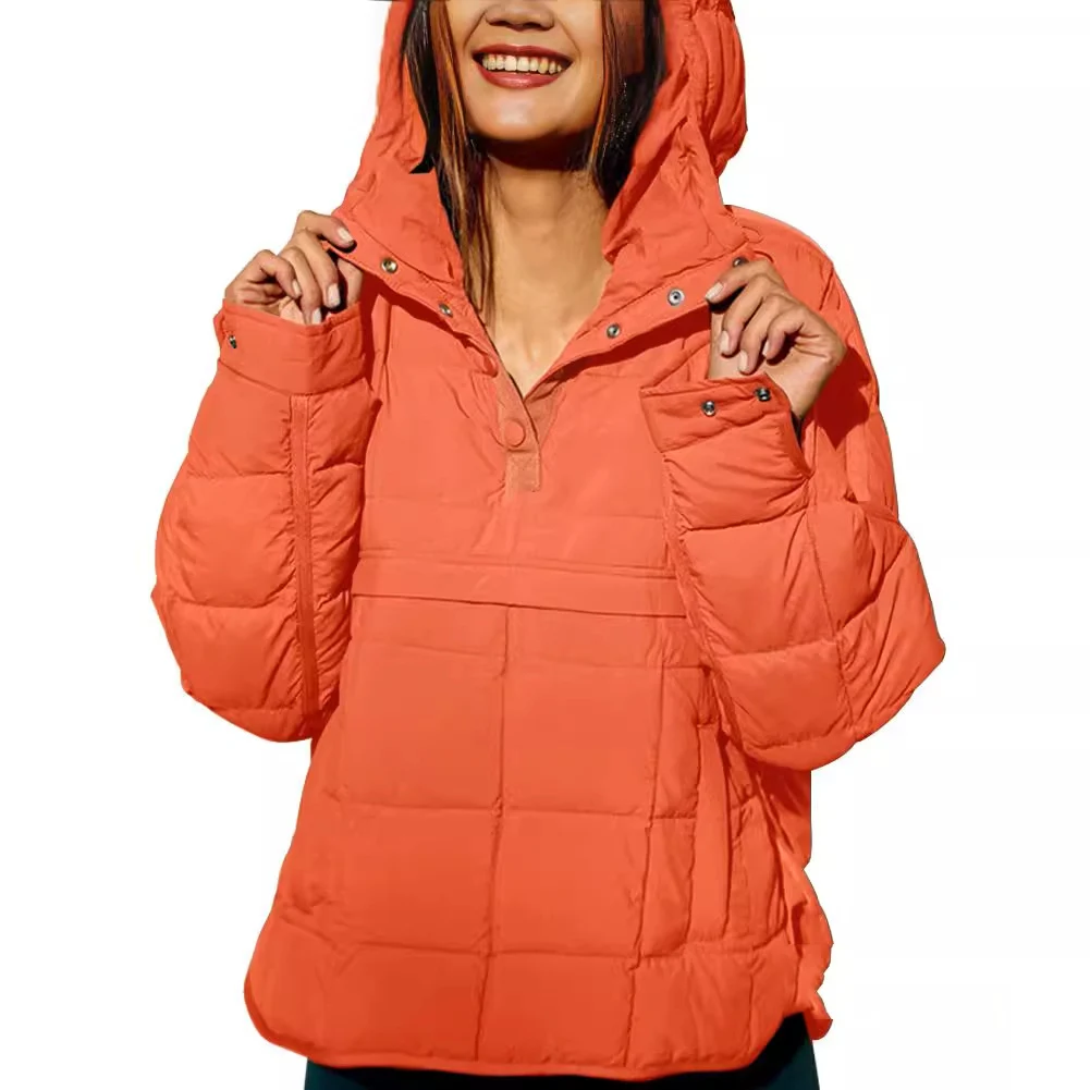 Cotton Long Sleeve Hooded Parkas Women Winter Jacket