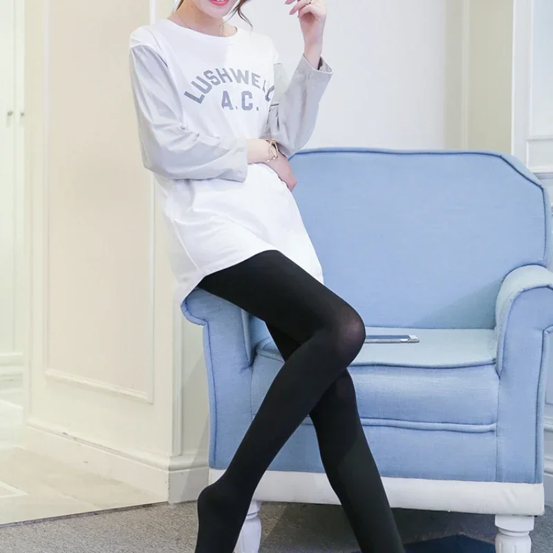 Women Pregnancy Socks Maternity Hosiery Solid Stockings Skinny Tights Pantyhose Spring and Autumn Pregnant Woman Leggings 5