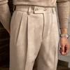 Casual High Waist Straight Tube Pants Thick Warm Versatile Pants British Fall Winter New Pants Trendy Man Pantalones Hombre 1
