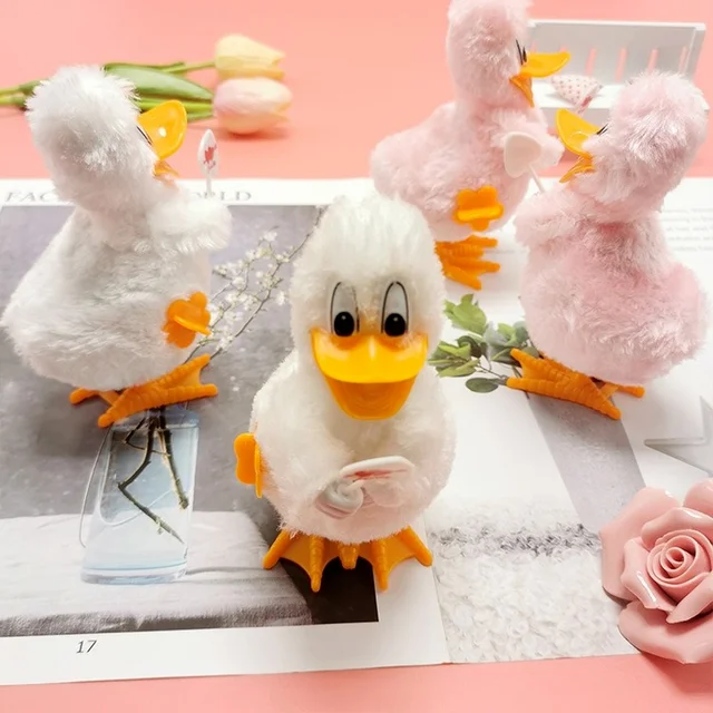 Cute Plush Duck Clockwork Toy Cartoon Creative Toy Child Learning Educational Toy Child Fun Gift Prizes Parent Child Outdoor Toy 3