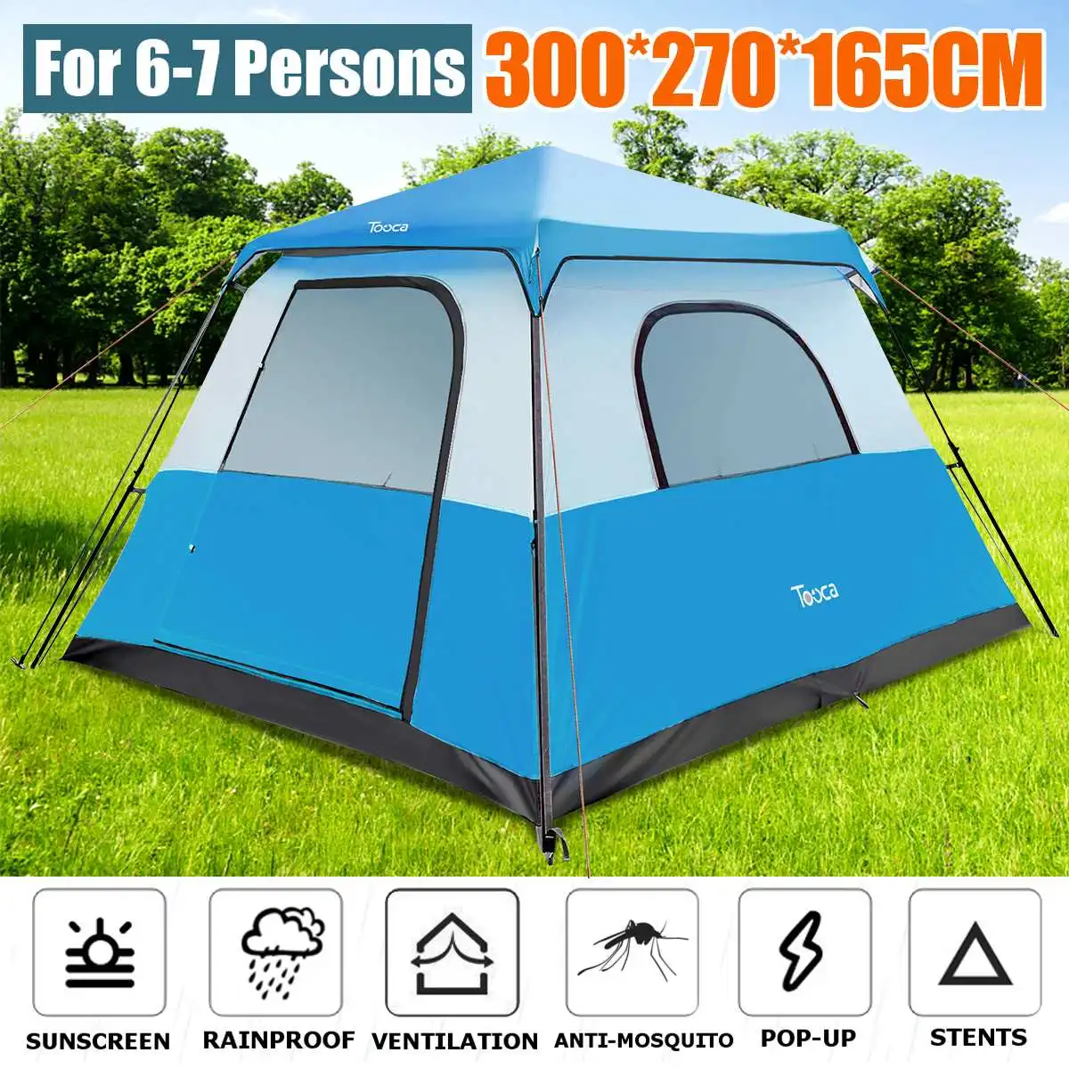 5 6 Person Camping Tents Automatic Tent 