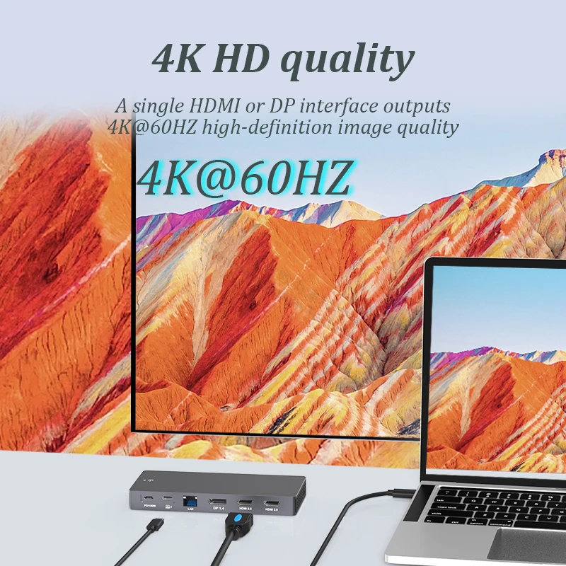 Mst Hub Usb-c Gen2 10gbps Data Thunderbolt Dock 2x Hdmi dp 4k 60hz Acessórios para Laptop para Macbook Matebook Notebook Dell Lenovo hp Magicbook Asus Samsung Msi Huawei Honor - Imagem 2