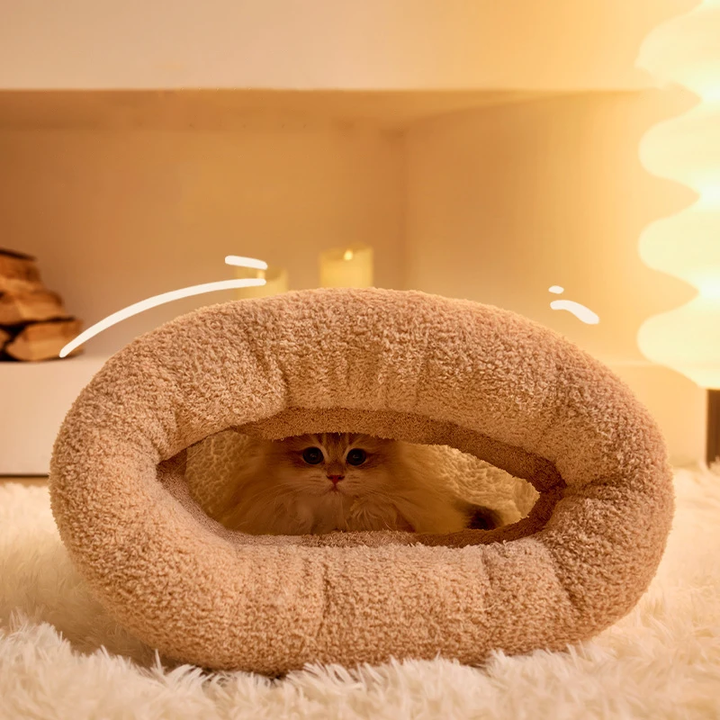 Pet Sleeping Bag Winter Warm Soft Plush Semi Enclosed Cat Nest Sleeping Bag Home Cat and Dog Comfortable Bed Accessories Pet Sleeping Bag Winter Warm Soft Plush Semi Enclosed Cat Nest Sleeping Bag Home Cat and Dog Comfortable Bed Accessories