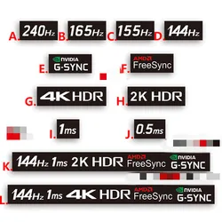 Special G-SYNC 4K HDR 240hz Sticker For Laptop PC Tablet Desktop Computer Mobile Digital Camera Personalized DIY Decoration