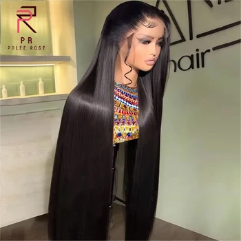 Bone Straight Vietnamese Human Hair Lace Frontal Wig Super Double Drawn Natural Black Human Hair Wigs Preplucked HD Lace Wig 1