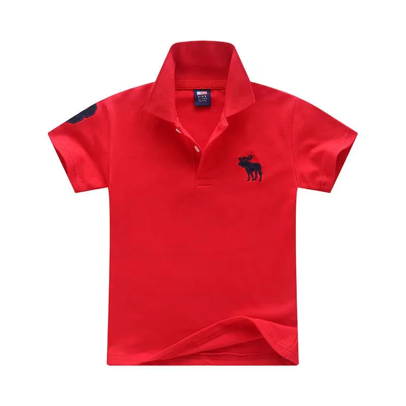 Boys Polo Shirts Kids 100% Cotton Short Sleeved T-shirt Cartoon Printed Blouses Summer 2 To 8 Yrs Children's Clothing