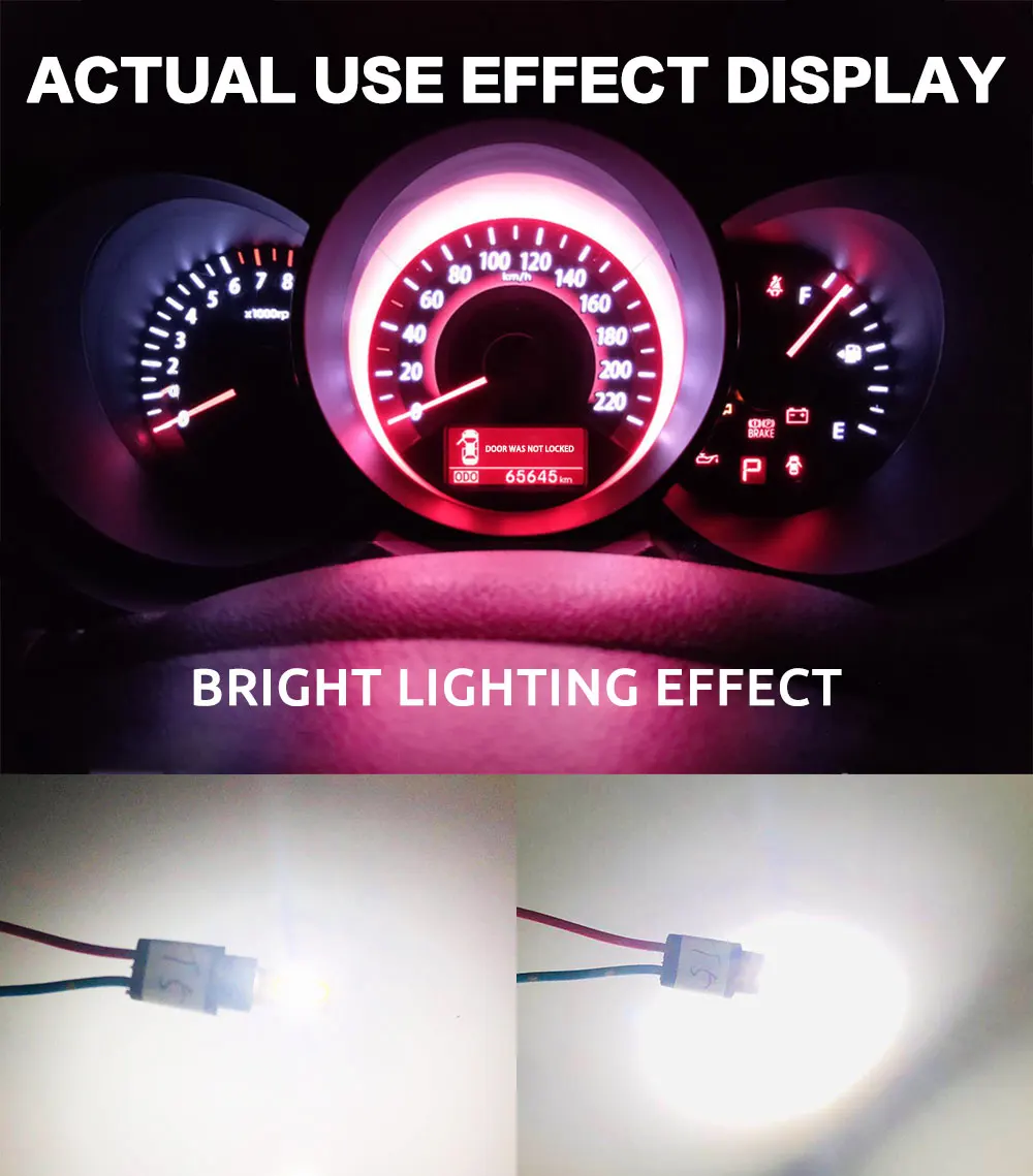 20/50/100pcs T5 W3W LED ���� �ڵ��� ���׸��� ���� Canbus ��� ���� ��� ǥ�ñ� ���� �ڵ� ����� ���� 2SMD CSP 12V