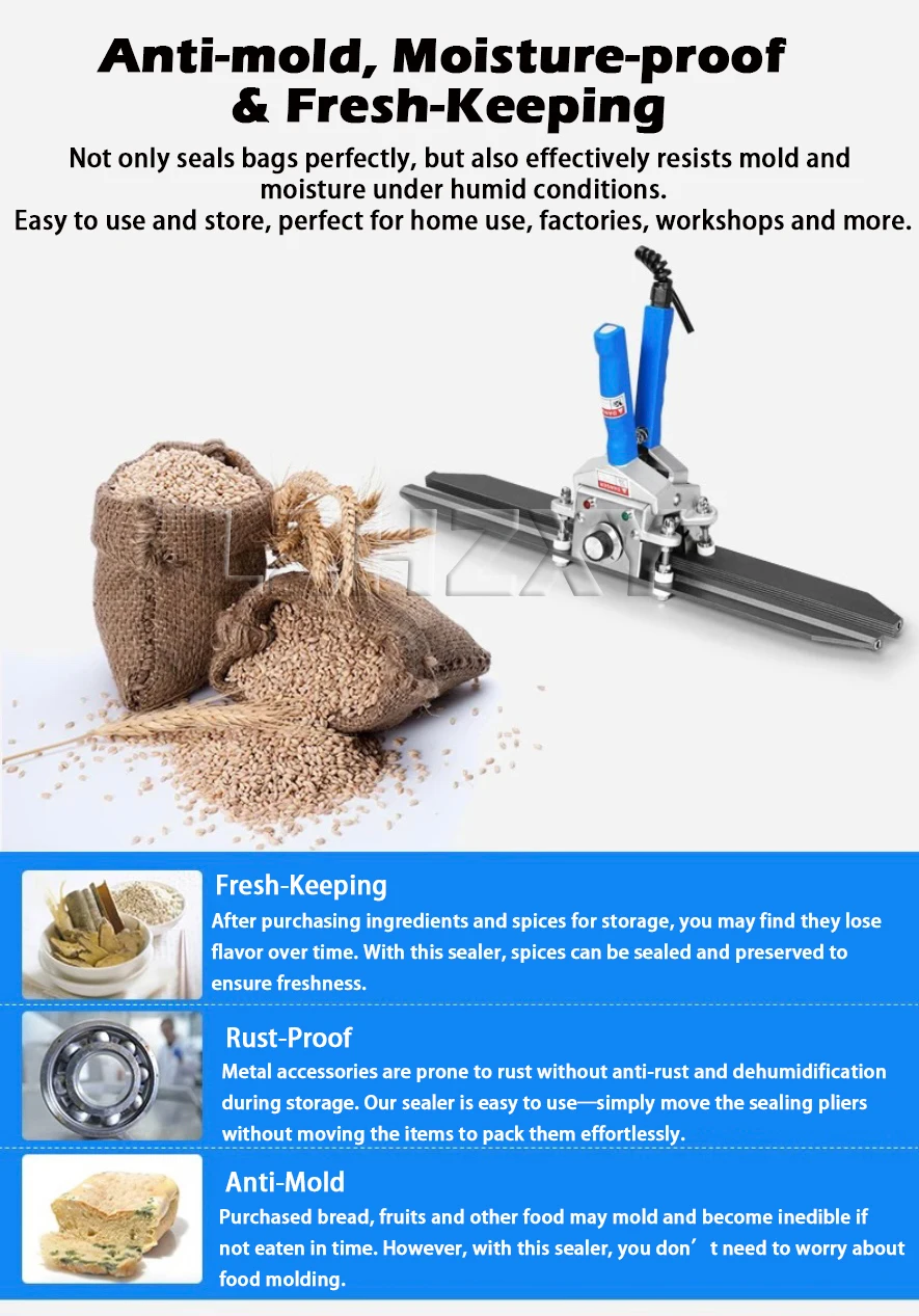 Professional Electric Impulse Sealer Hand Sealing Machine 20/30/40/50cm Length S