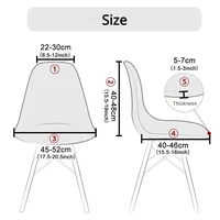 1/2/3/4/5/6Pcs Family Pack Chair Cover Waterproof Adjustable Seat Cover Thin in Summer Dining Room Antifouling Removable 2
