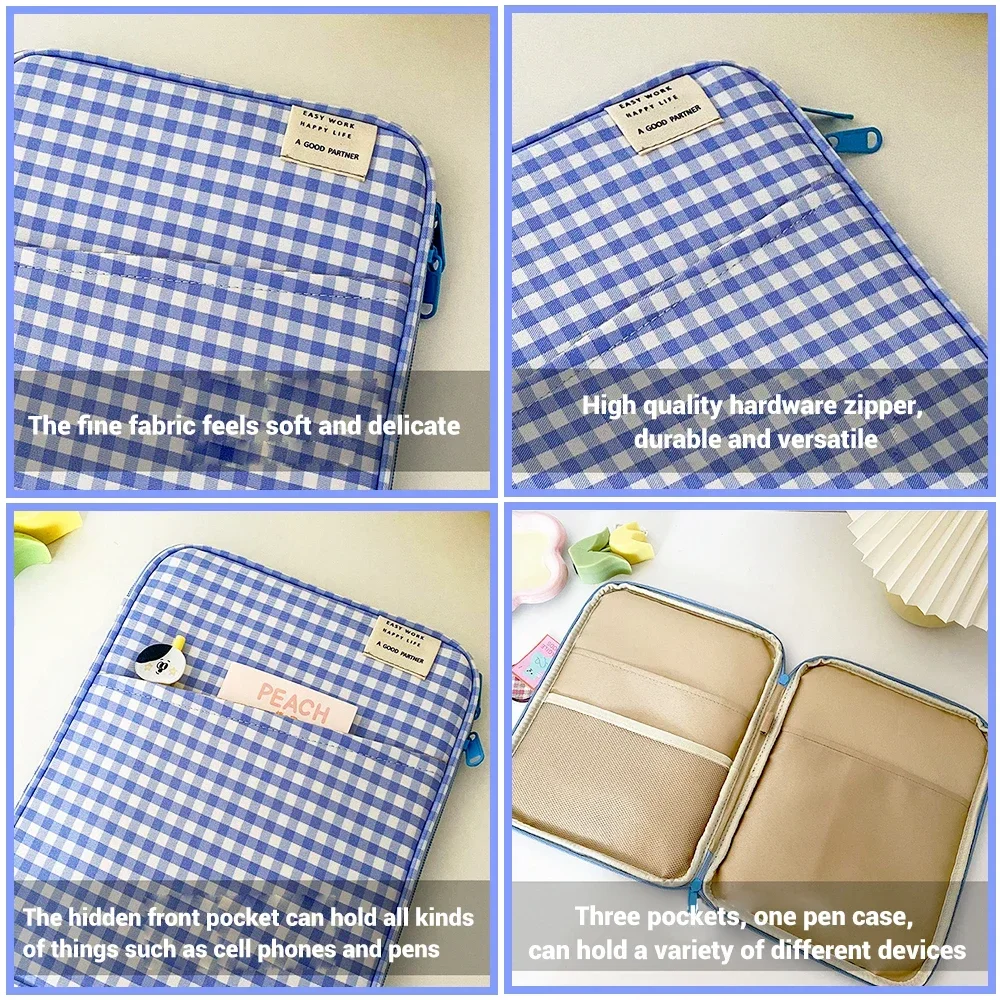 Tablet Sleeve Bag 7.9-12.9 inch Handbag Case For iPad Pro Samsung Xiaomi Sleeve Bag Cover Shockproof Pouch Multi Pockets 5