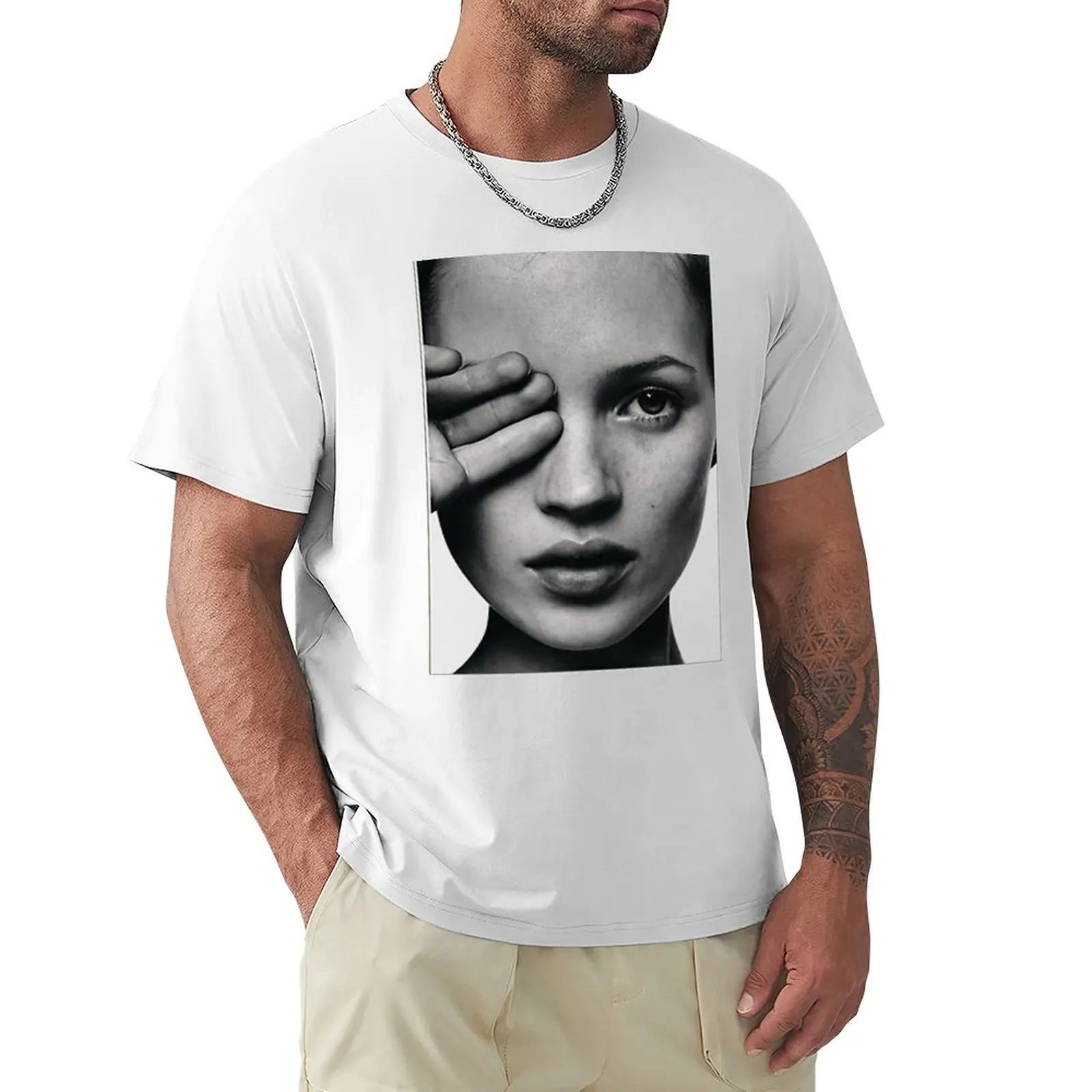 Kate Moss Fashion T-Shirt Customizeds Magliette Alte Da Uomo Ad Asciugatura Rapida