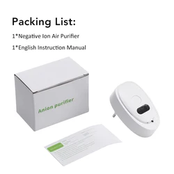 Compact Plug - In Negative Ion Air Purifier with Quiet Operation for Home and Toilet Deodorization (WHITE)