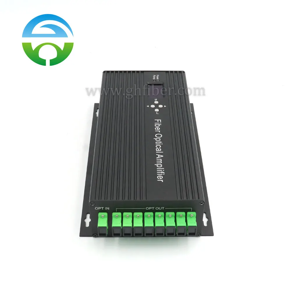 1550nm booster catv edfa optical amplifier 4 port 16dbm edfa Mini Optical Amplifier with 8 Port EDFA, 1550nm