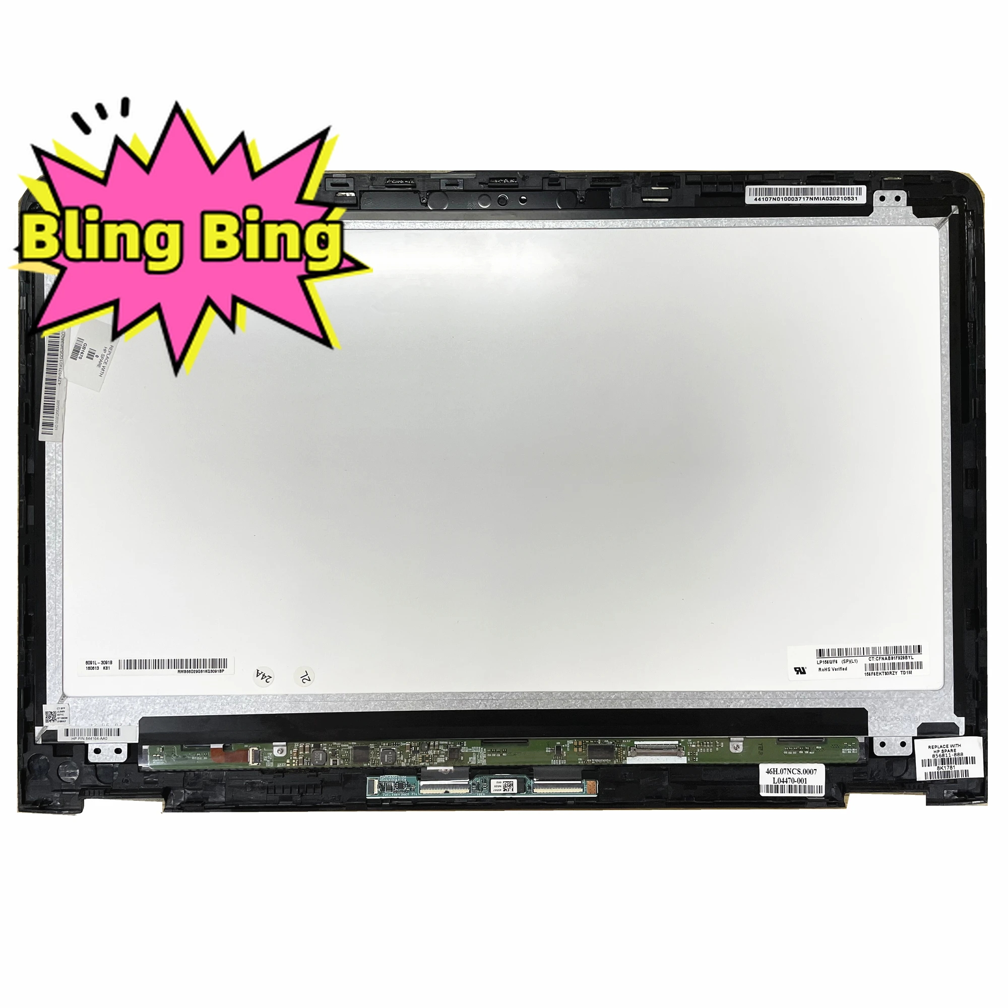 

LP156WF6-SPL1 15.6''IPS 1920×1080 For HP Envy X360 15-AQ With Sliver Frame 856811-888 Laptop LCD Touch Screen Digitizer Assembly