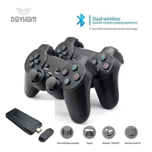 Pc Ps2 Controller2.4g Wireless Gamepad Controller For Pc & Android Tv - 2  Player Support