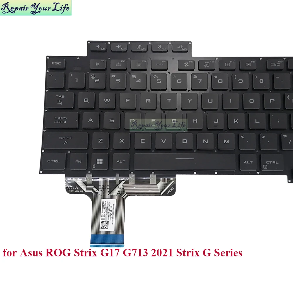 Teclado Retroiluminado Rgb dos Eua para Asus Rog Stirx G17 G713 G713qr G713rx G713rs G713rc 2023 Strix g Série 0knr0691dus00 V202926fs1 - Imagem 3