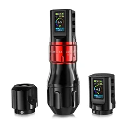 New Wireless Tattoo Machine Cartridge Pen Coreless Motor 1500mAh LED Dispaly Battery For Artists 2.4-4.2MM Adjustable Stroke