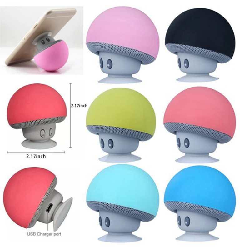 Bluetooth 5.0 Mini Speaker Waterproof Silicone Suction Cup Base