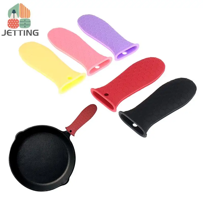 1Pcs Silicone Hot Handle Holder Potholder For Cast Iron Skillets Pans Grip Sleeve Cover Pots Pans Handle Parts pot handle cover pot handle holder