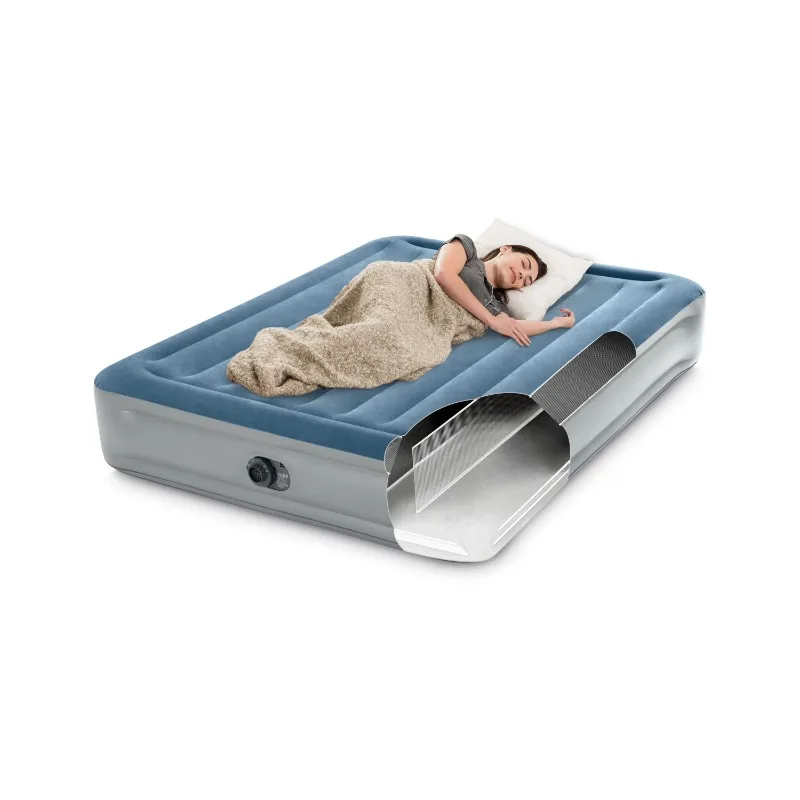 Intex 15" Queen Essential Rest Dura-Beam Airbed Mattress with Built in Pump 5