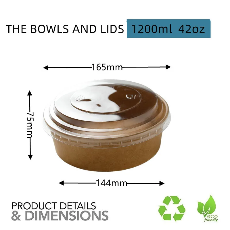 1200ml Kraft Paper Bowl