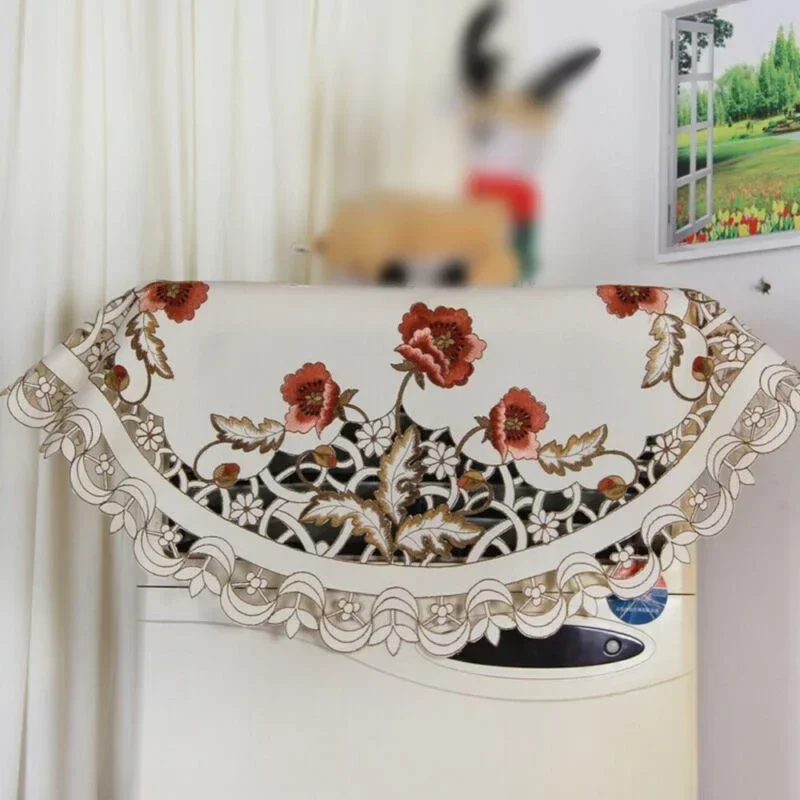 S/M/L Rose Elegant Round Table Cloth Fashion Embroidery Fabric Art Tablecloth Modern Rural Style Round Tablecloth,table cloth