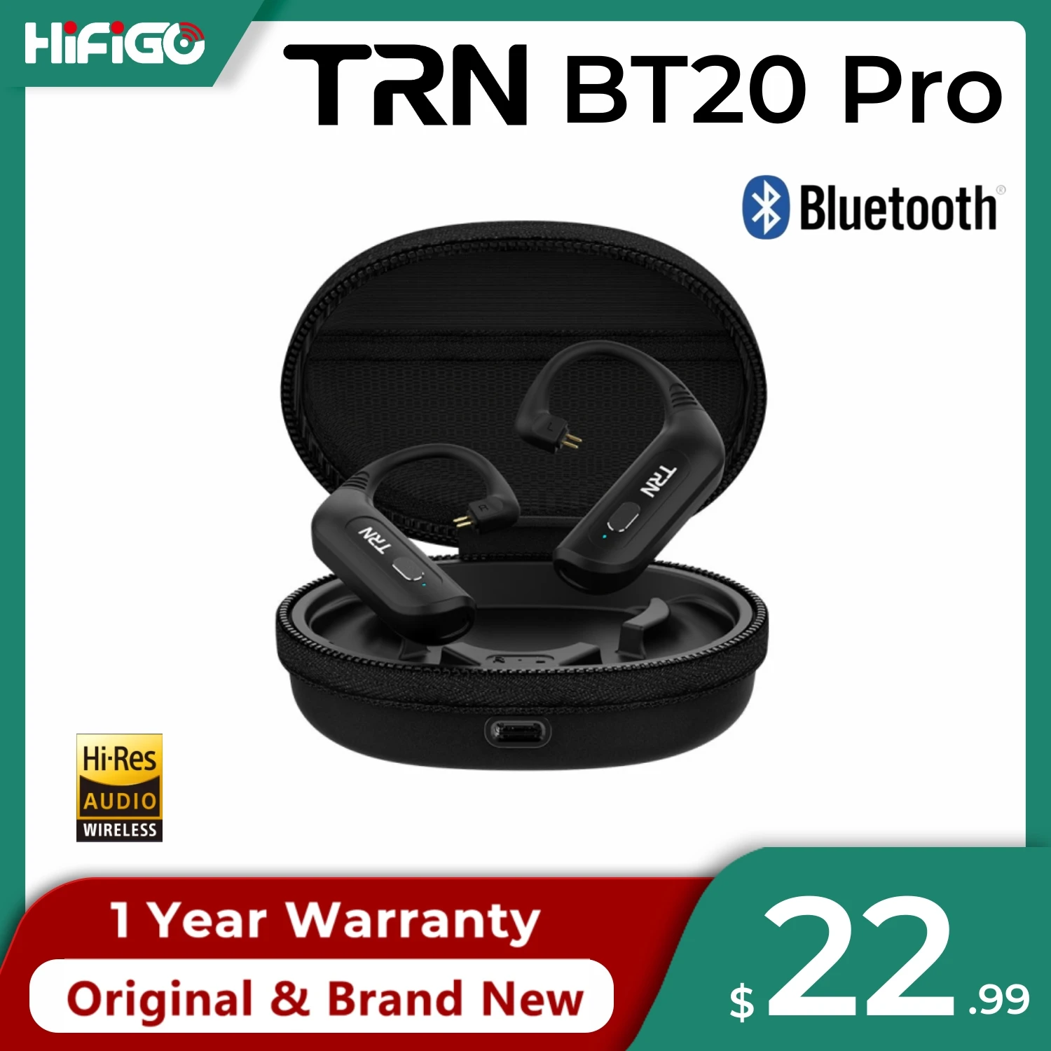 

Новинка 2024, беспроводные TWS наушники TRN BT20 Pro с Bluetooth 5,3, модуль со сменной вилкой, музыкальные наушники с ушным крючком для Moondrop