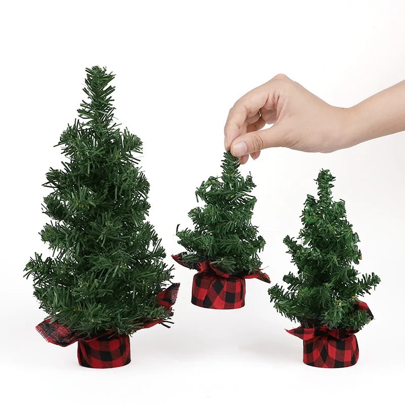 15-30cm Artificial Mini Christmas Tree Pine Needle Branches for Christmas Home Tabletop Fireplace Decoration 2026 New Year Gifts