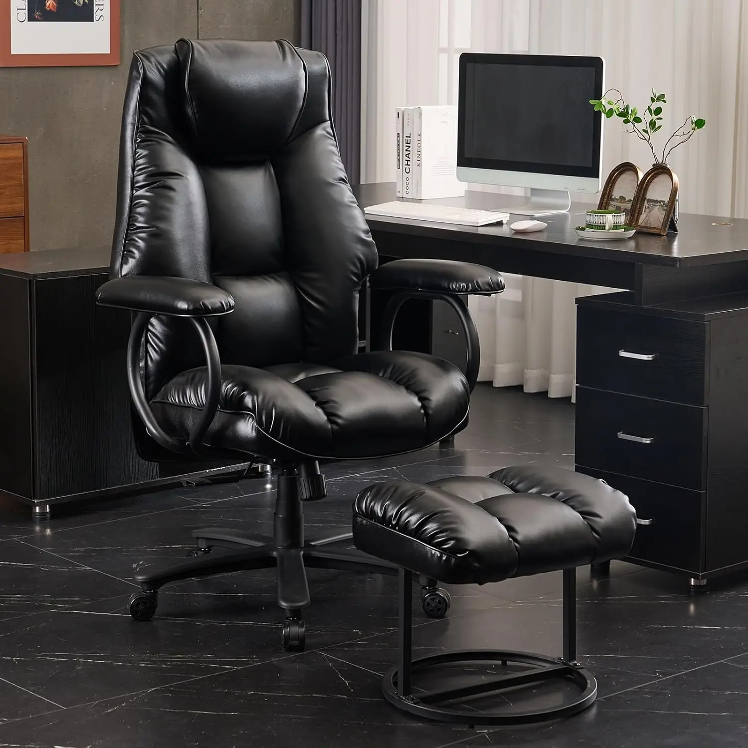 

Office Chair Ergonomic 400lbs with Ottoman, Adjustable Home