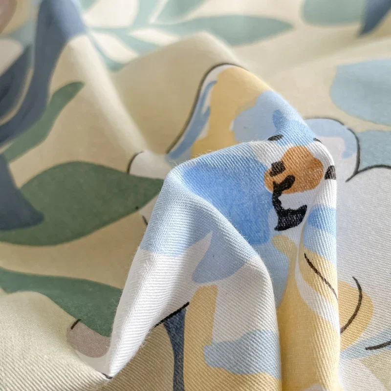 Floral Style Fitted Sheet Pure Cotton Bed Cover sabanas Adults Kids Bed Sheets Soft Bed Linen for Home (Pillowcase Need Order) 5