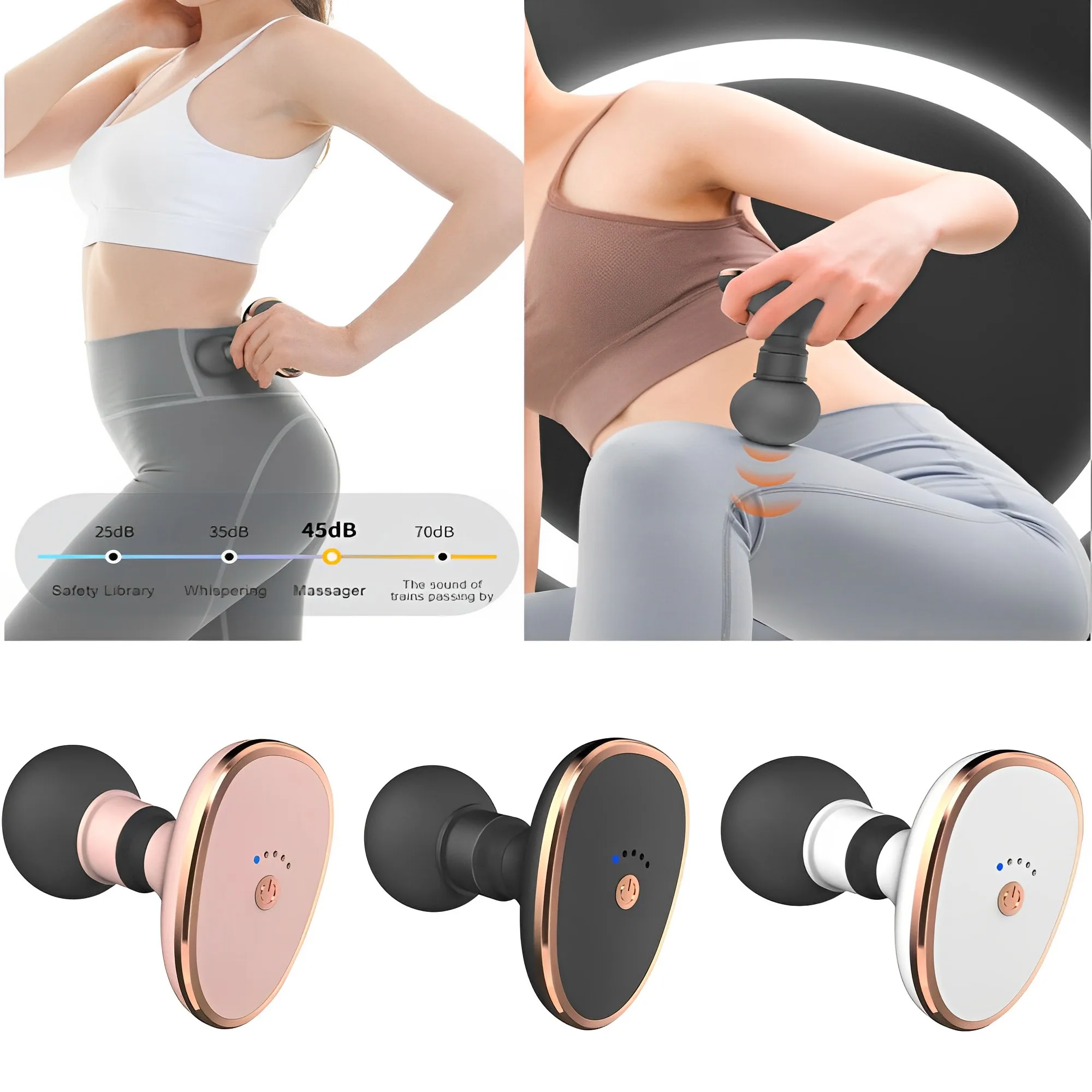 Mini Potable Massage Gun Handheld Massager USB Charge Deep Tissue Muscle Relax for Pain Relief Body Neck Vibrator Fitness achedaway pro electric handheld cordless fitness deep body tissue percussion muscle relax fascia massage gun for athletes